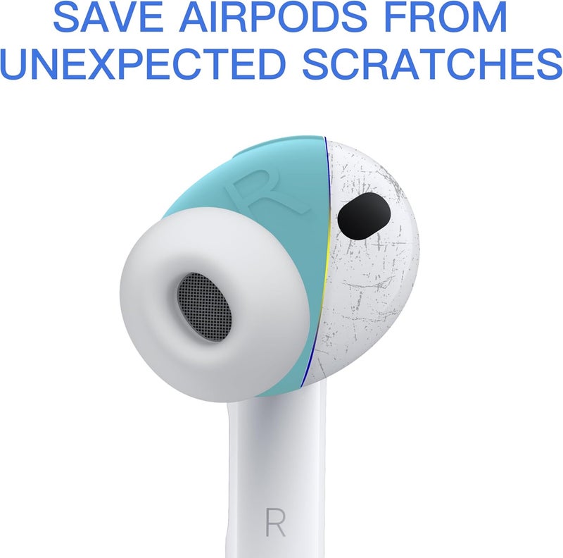 DamonLight [Fit in Case] 3 Pairs Cover for AirPods Pro 3 Anti Scratches Add Grip Sport Ear Tips [US Patent Registered] Compatible with AirPods Pro 3rd Generation 2025 (Ice Blue) - Image 3